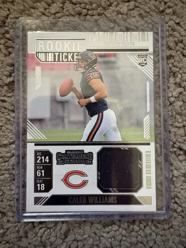 New Listing2024 Panini Contenders - Rookie Ticket Swatches Caleb Williams #RTS-CWS (MEM, RC