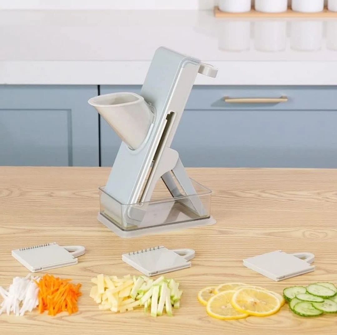 Safe Multifunctional Mandoline Slicer 5 in 1 Vegetable Chopper, Food Chopper