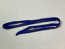 LOUIS VUITTON Blue Ribbon With Orange Lettering. 38  . NEW.