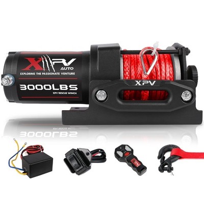 XPV AUTO 3000 lb 12V DC Electric Winch Waterproof