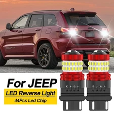 2x White 3157 LED Reverse Backup Light Bulbs for 1999-2006 Grand Cherokee 2800lm