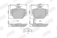 JURID Bremsbeläge Satz Vorne für SMART FORTWO Coupe (451) 571995J