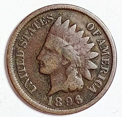 Indian Head Penny Lot of "1" VERY NICE 1896 GOOD OR BETTER°$ FREE SHIPPING $#125