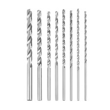 8Pcs Drill Bit Set, 200mm Extra Long High Speed Steel Straight Shank Twist Drill