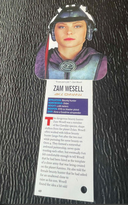Zam Wesell Star Wars Theme Bookmark 10'' Bookmarks Characters Photos Star Wars