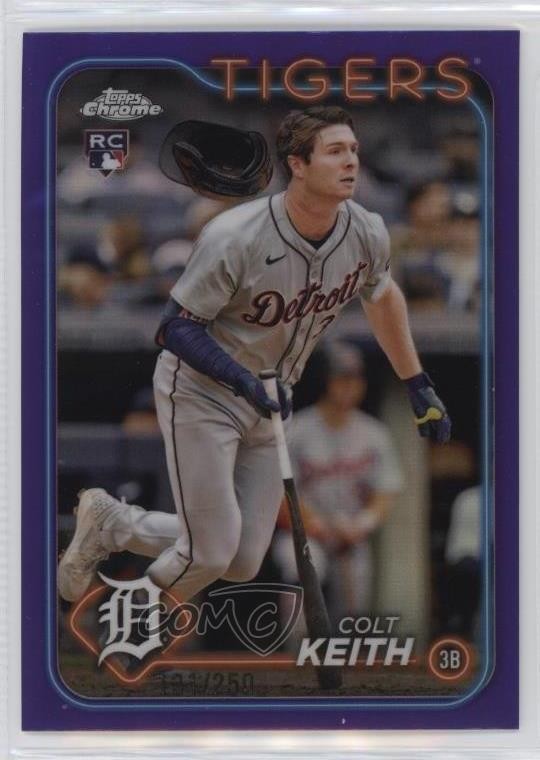 2024 Topps Chrome Update Purple Refractor /250 Colt Keith #USC8 Rookie RC 1my2