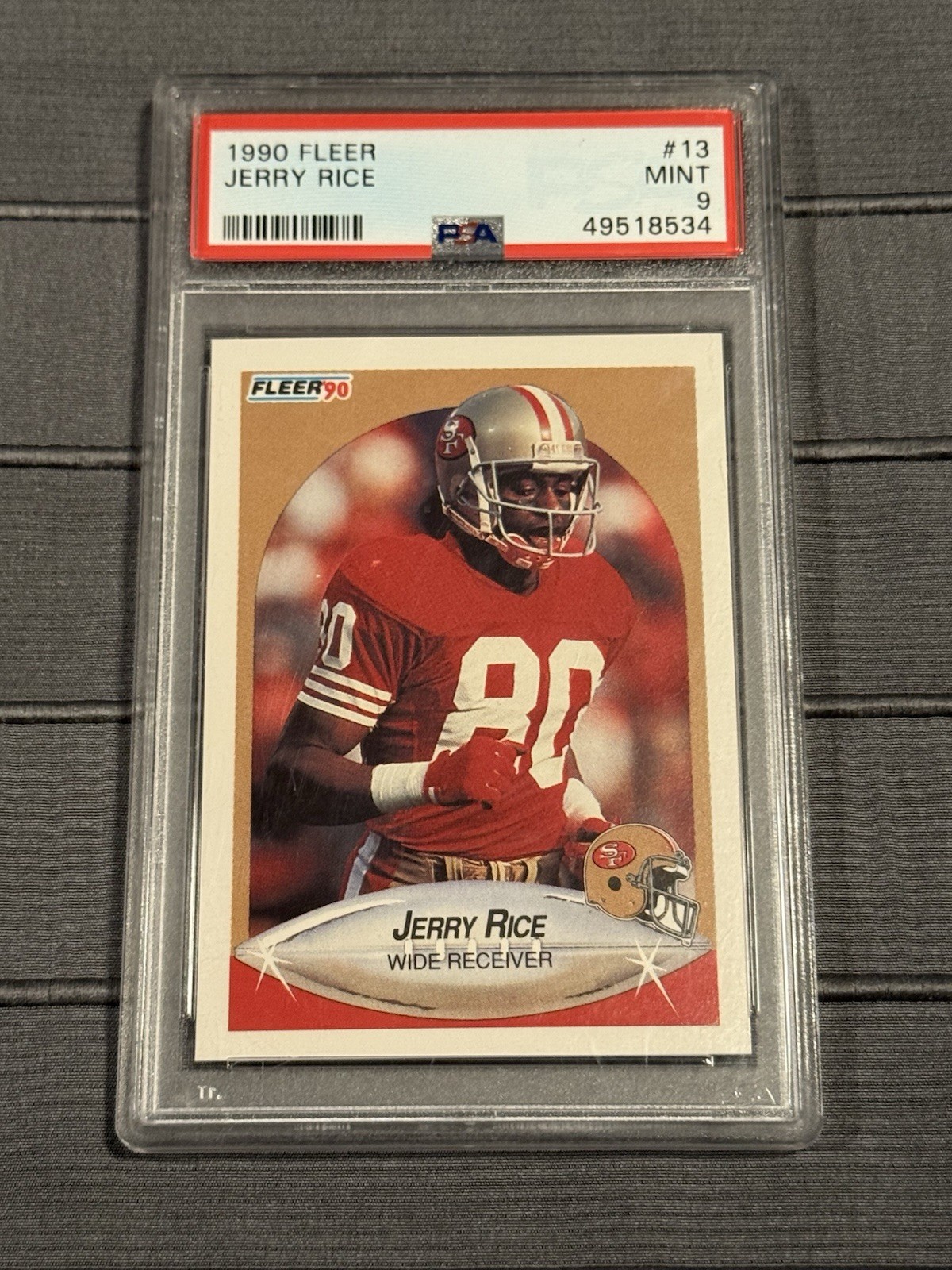 1990 Fleer Jerry Rice #13 PSA 9 San Francisco 49ers HOF Base Set