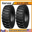✅2pcs Tires + Inner tube + Flap 6.5-10-10PR Forklift Tire 12mm Tread Depth 5.0F"
