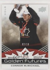 2020-21 Team Canada Juniors Golden Futures White Gold 2/10 Connor McMichael 0g4