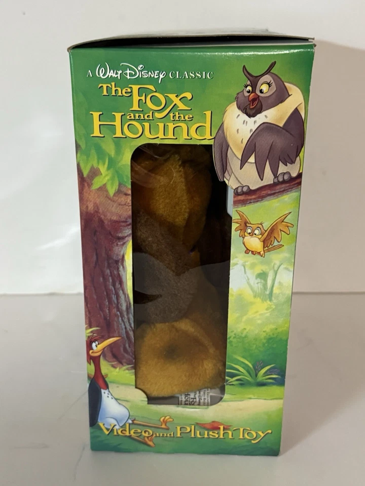 Walt Disney The Fox and The Hound VHS Video  Plush Toy Boxed Set Vintage New - Image 4 of 4