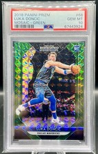 2018 PANINI PRIZM MOSAIC GREEN #68 LUKA DONCIC ROOKIE RC PSA 10 MAVERICKS