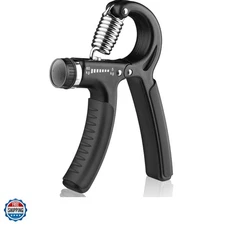 Grip Strength Trainer, Hand Grip Exerciser Strengthener with Adjustable Resis...