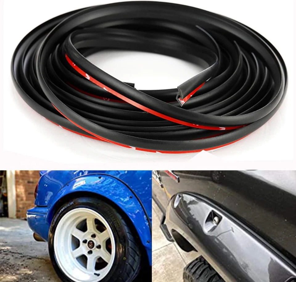 Tira de sello de goma para borde acampanado guardabarros pozos de rueda de auto camión Benz de 30 pies Foto 3 de 4