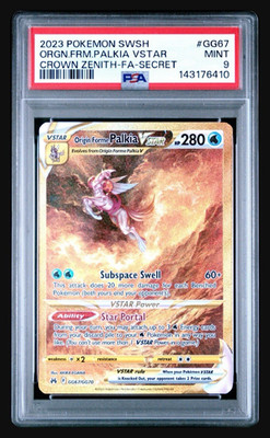 2023 Graded PSA 9.0 Origin Forme Palkia Vstar GG67 Pokemon Crown