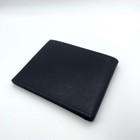 Vintage Black Leather Bifold Wallet with Coin Pocket, Slight Surface Wear, Size