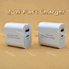 Fast Charger PD 20W USB C Power Adapter Universal Block For iPhone Samsung Lot
