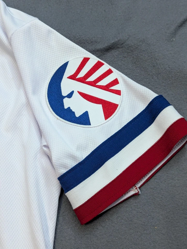 Camiseta de béisbol juvenil Memphis Chicks XL blanca azul roja ligas menores OT deportes Foto 4 de 4