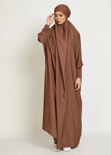 One Piece Full Length Jilbab Khimar with Chunnat sleeves All Color Firdous - Picture 46 of 58