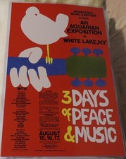 WOODSTOCK 1969 MUSIC & ART FAIR 3 DAYS OF PEACE & MUSIC REPLICA CONCERT POSTER