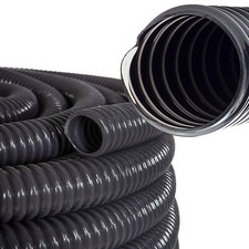 Water Butt Hose Pipe Black Corrugated Extension Overflow Tube Flexible Connector
