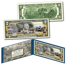 Willys Mb Jeep - End Of Wwii 75th Anniversary V75 - Genuine 2 U.s. Bill