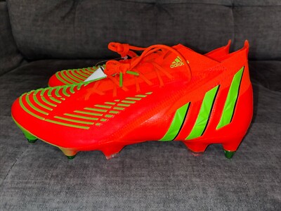 Adidas Predator Edge.1 SG Solar Red/Green Soccer Cleats Mens Size 10 GW1016