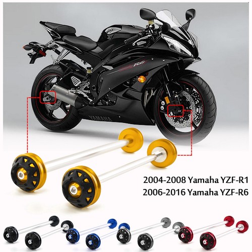 WOLFLINE Front Rear Axle Fork Crash Slider For Yamaha YZF R6 2006-2016 2014 2015 - Picture 2 of 31