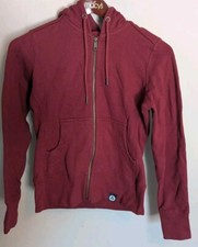 American Giant Womens size XS Red Classic Full Zip Hoodie USA Made Worn Once!