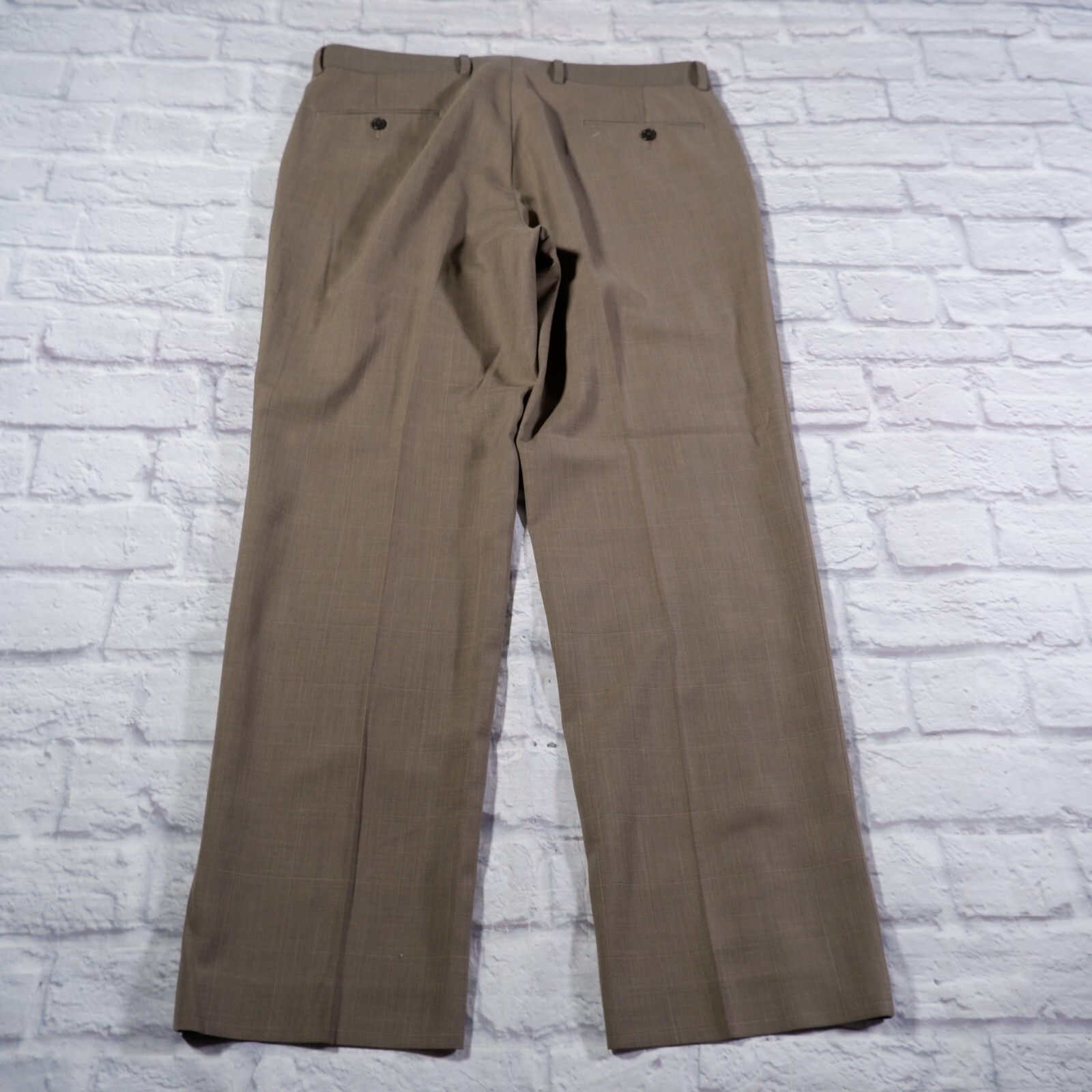 Calvin Klein Brown Flat Front Polyester Straight … - image 9