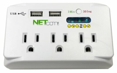 Voltage Protector for TV, Fridge,Washing Machine & PC, 2 USB Low Volt Protection