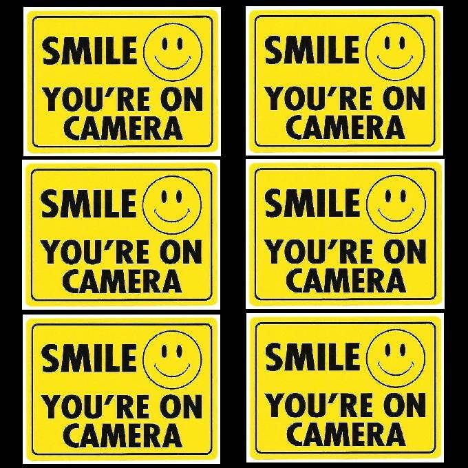 In Use Warning Sticker Decals Signs Yellow Colored