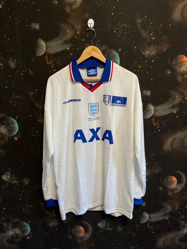 England FA Cup Umbro 1998/1999 Soccer Long Sleeve Shirt Jersey Football Size XL - 第 1/20 張圖片