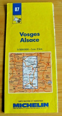 87 France Vosges Alsace Rhin Strasbourg Mulhouse 19 Michelin Carte Tourisme Ebay