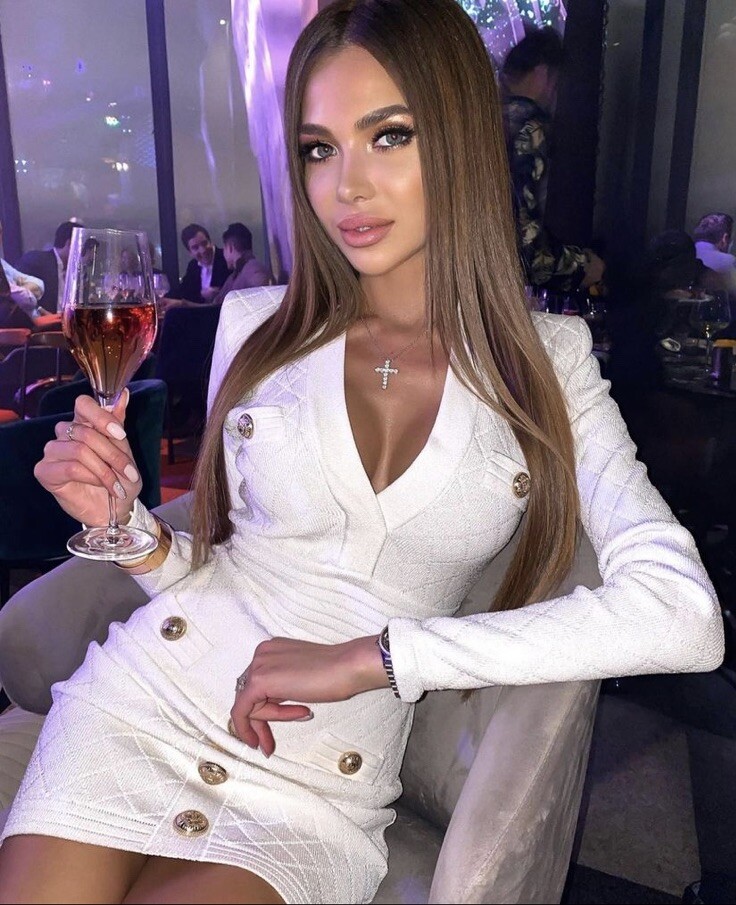 ALL SIZES Knit Bodycon White Mini Dress With Gold Buttons Elegant Outfit |  eBay