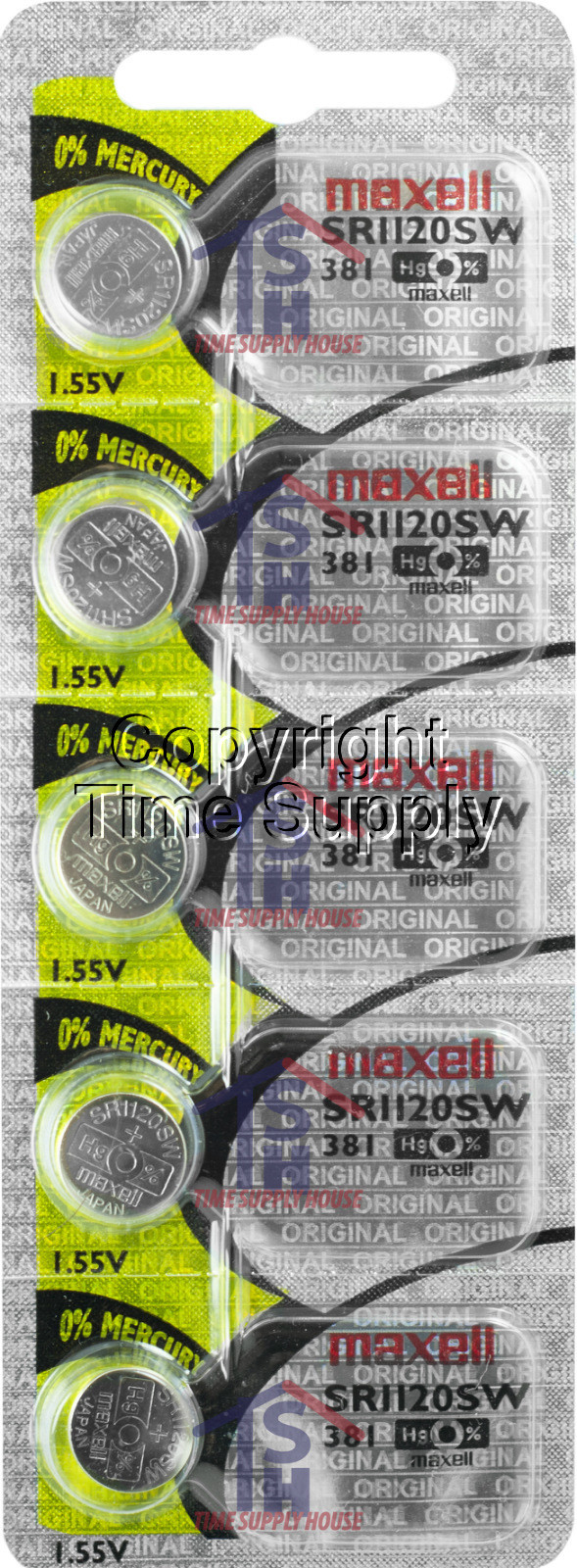 Pile Montre Maxell Oxyde D'Argent 381/SR1120SW - Remplacement Pour Montres - 1 Pièce - 5