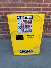 Justrite Sure-Grip EX 12 Gallon Flammable Liquid Storage Cabinet w/ Shelf, Key