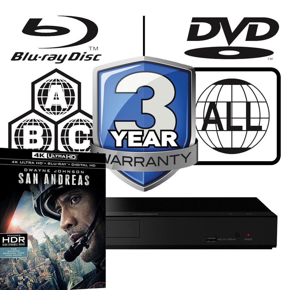 Panasonic Blu-ray Player DP-UB159 All Zone MultiRegion 4K & San Andreas UHD