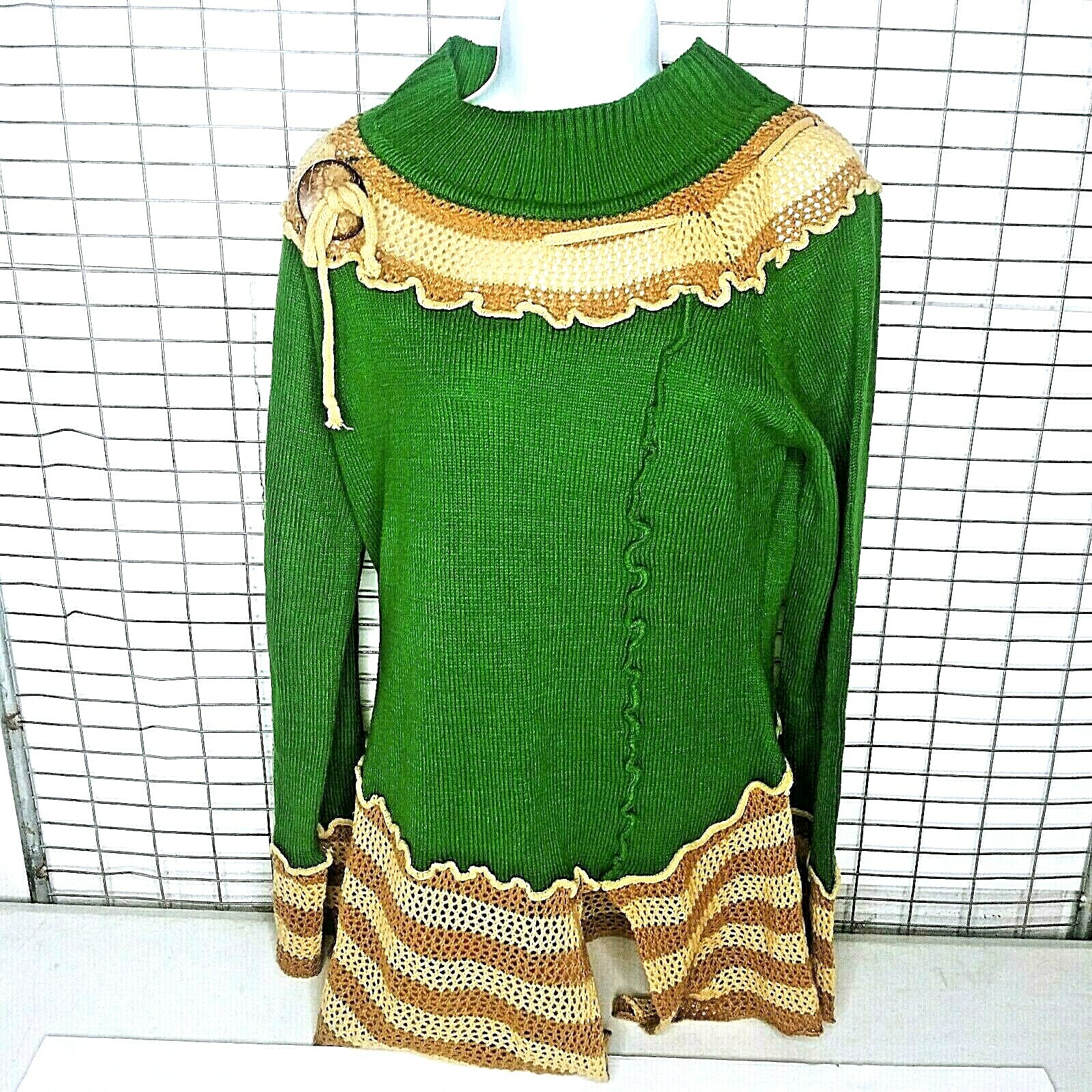 MISSLOOK SM Crochet Mock Turtleneck 