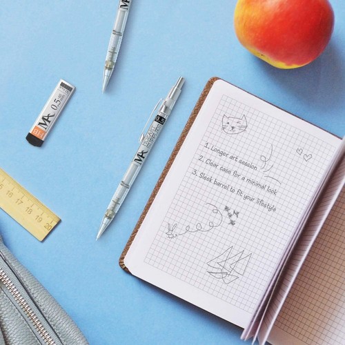MozArt Mechanical Pencil Set with Case -4 Sizes: 0.3, 0.5, 0.7 & 0.9mm (PK OF 2) - Picture 6 of 8