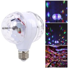 6W E27 Disco Party Lights Crystal Ball Stage Light LED Bulb DJ RGB Rotating Lamp
