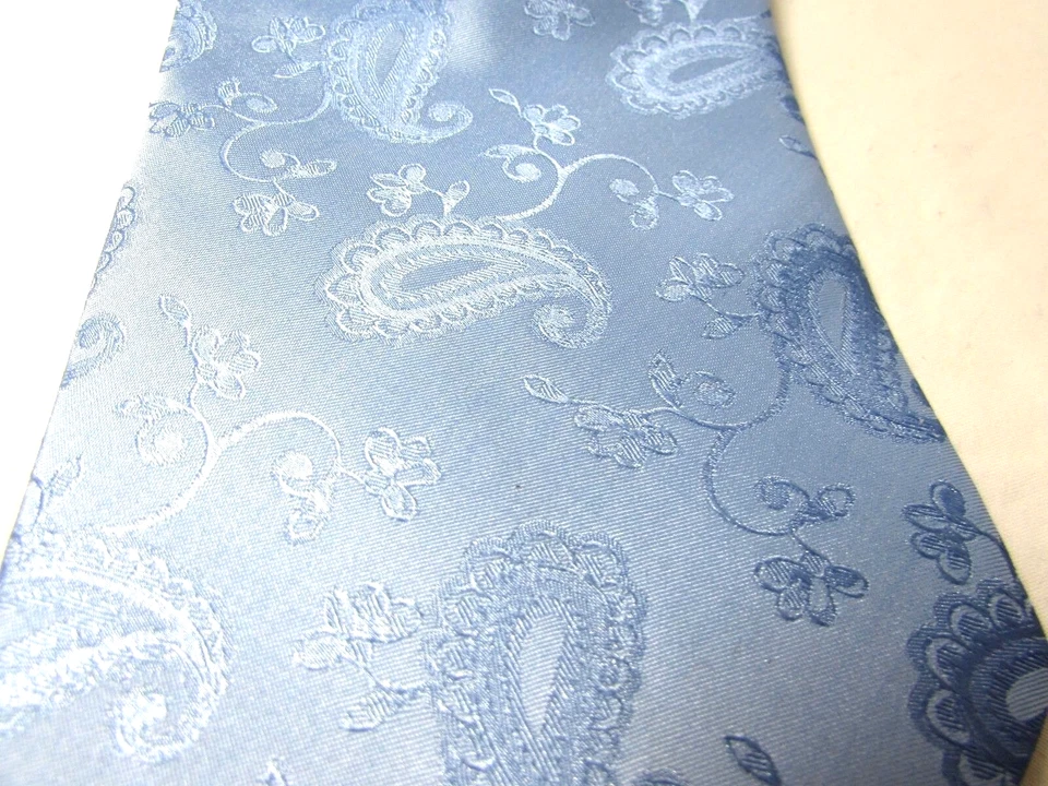 Corbata clásica plateada clara bebé azul cachemira roble ceniza para hombre boda graduación 61 pulgadas Foto 3 de 4