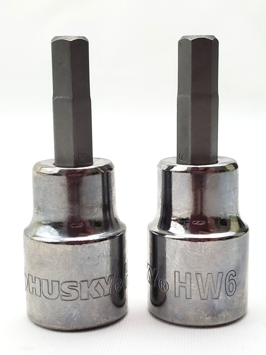 Lot of 2 Husky 6 mm Hex Bit Sockets 3/8