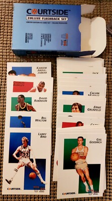 SET 45 CARDS: 1992 Courtside COLLEGE FLASHBACK BIRD WALTON BARKLEY ABDUL-JABBAR 