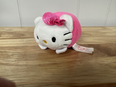 Hello Kitty Sanrio TY Beanie Baby Boos Teeny Tys Stackable Plush Pink Glitter