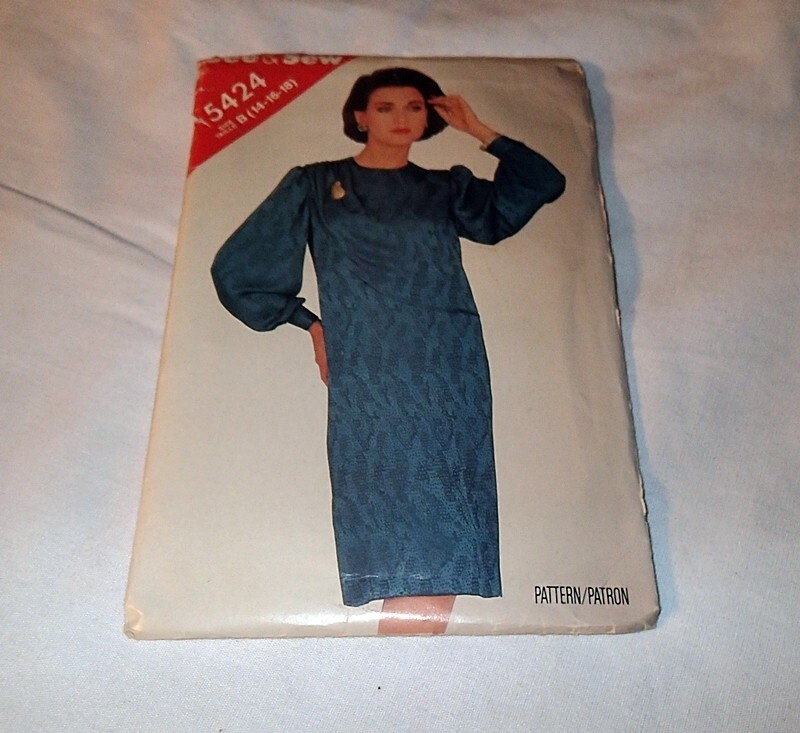 SEE & SEW / BUTTERICK PATTERN 5424 ~ MISSES DRESS ~ SIZES 14 - 16 - 18 ...