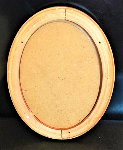 LAST ONE! OVAL Shadow wood frame stained Gold w/thick acrylic dome 8.5X6.5"#B - Picture 6 of 6