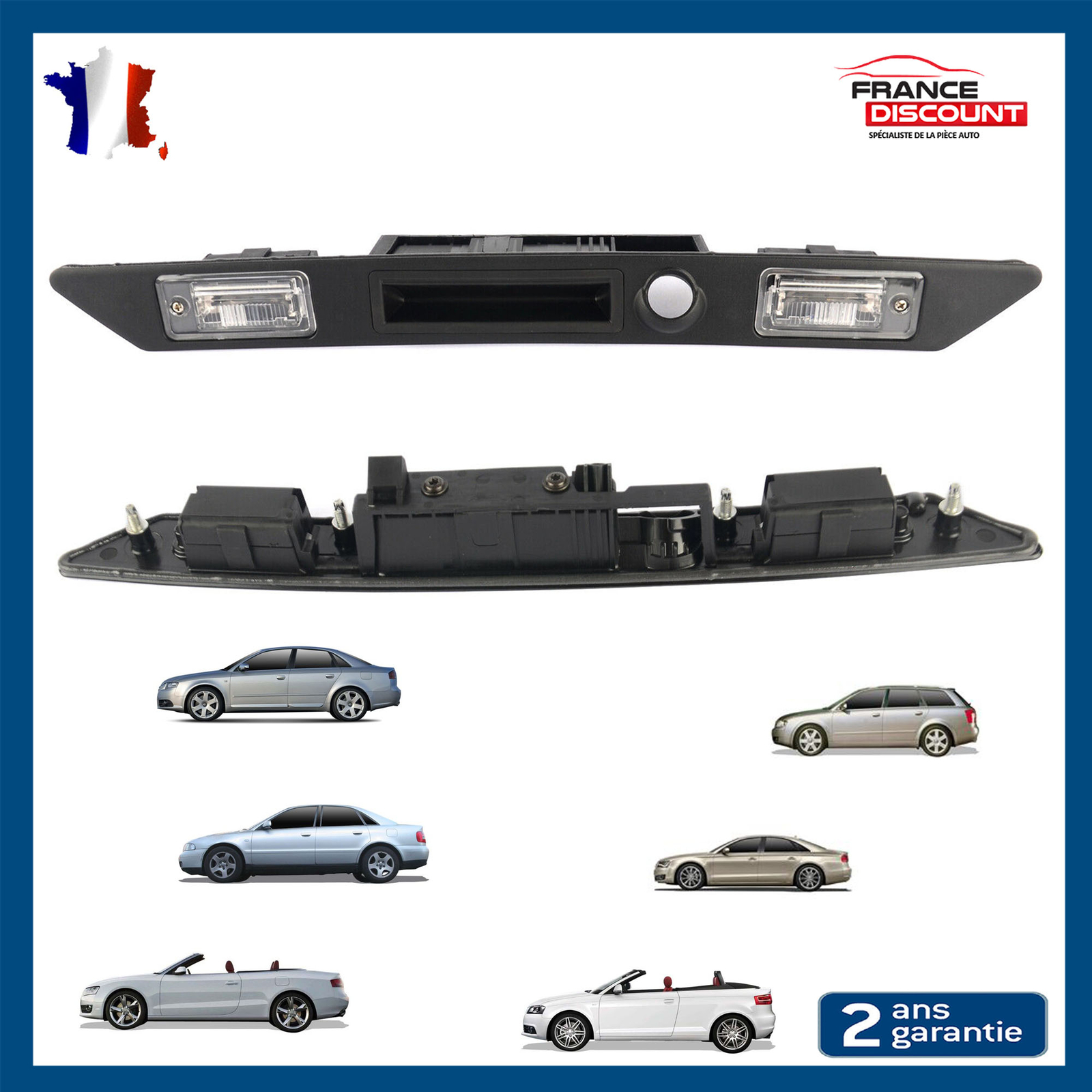 Éclairage Plaque Immatriculation Audi A4 B6 8E2 - Feux de Plaque Arrière Berline 8E0827574C3FZ