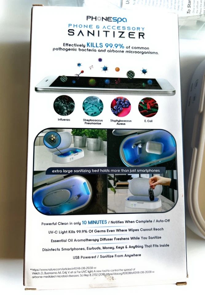 Sanitizer Phone Spa for Phone and Accessory Tzumi With Cord Model 7464 - Image 4 of 4