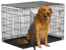 DOG PET CAGES Foldable with Leak-Proof Tray Multiple Sizes