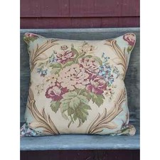 Ralph Lauren Rare Large 1994 Knights Bridge Pillow NWT VTG Linen Velvet Floral